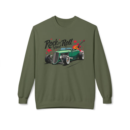 Rock & Roll Vibes Unisex Midweight Softstyle Fleece Crewneck Sweatshirt - StyleMZ