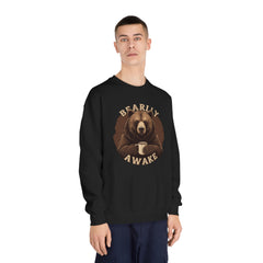 Korea -  Bearly Awake Unisex DryBlend® Crewneck Sweatshirt  - StyleMZ