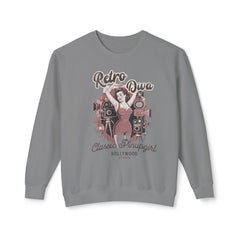 Sudadera unisex ligera con cuello redondo y estampado de la clásica diva - Corea - StyleMZ 