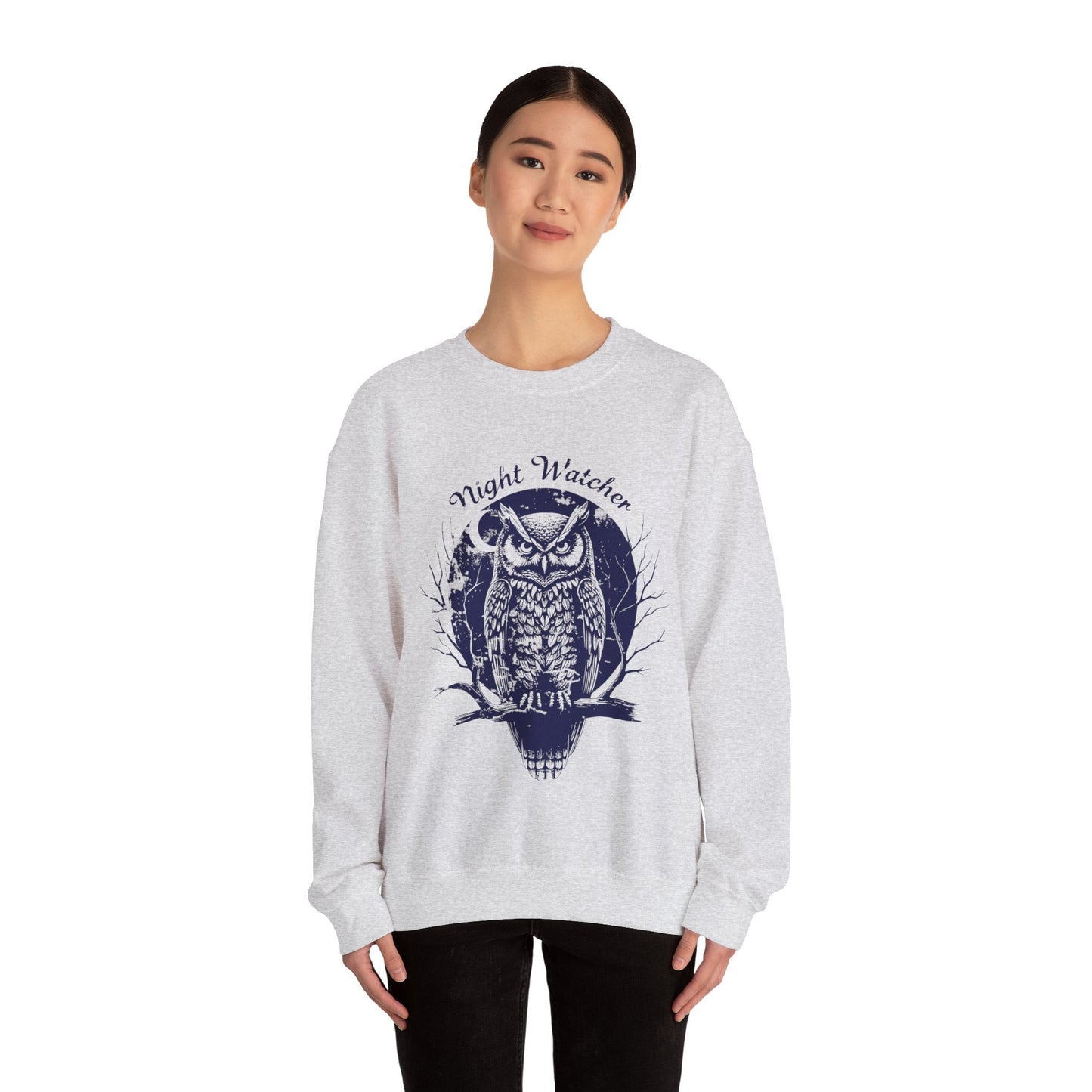 Night watcher Unisex Heavy Blend™ Crewneck Sweatshirt - StyleMZ - Stylemz