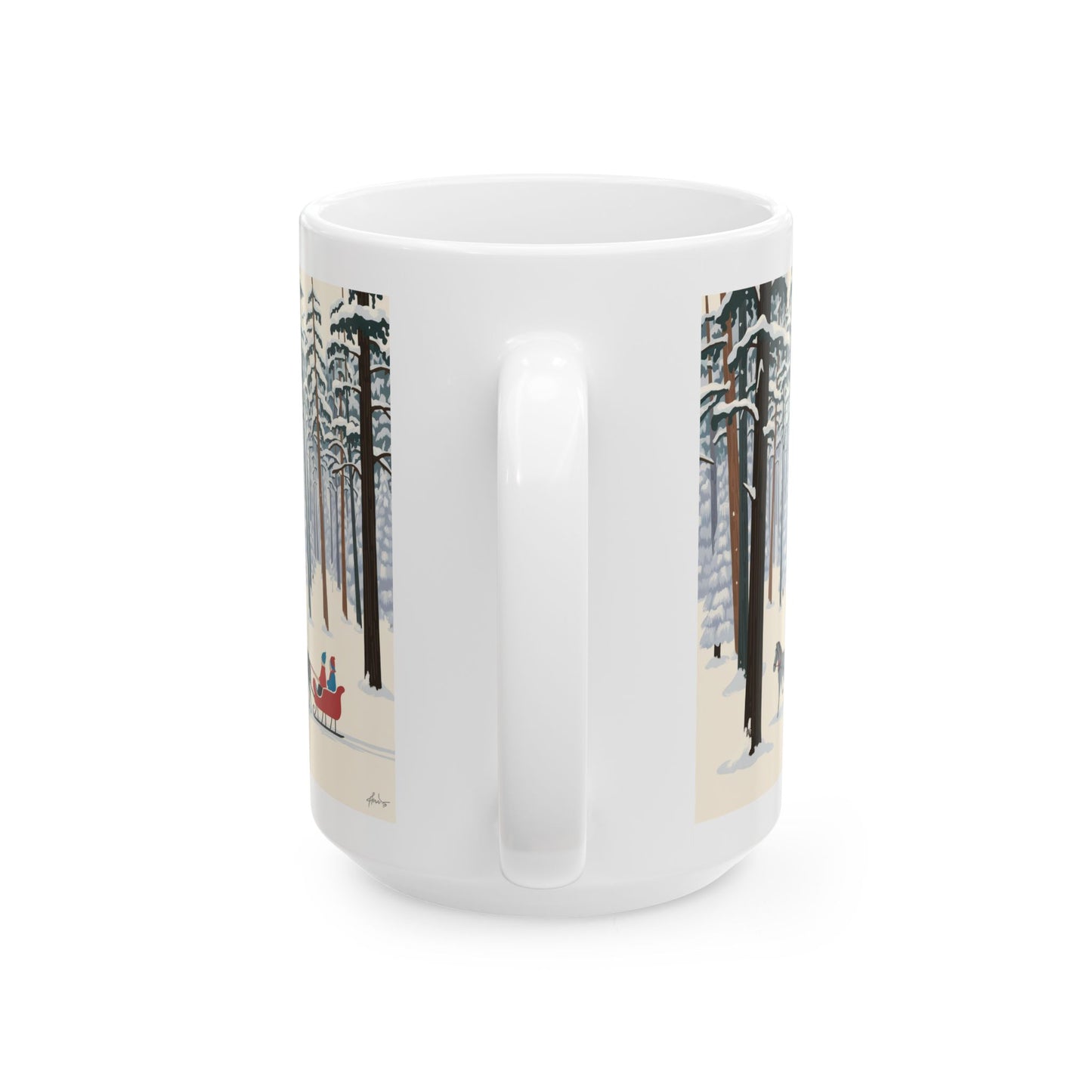 White and frosty Ceramic Mug, (11oz, 15oz) - StyleMZ