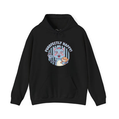 Purrfectly happy Unisex Heavy Blend™ Hooded Sweatshirt - StyleMZ