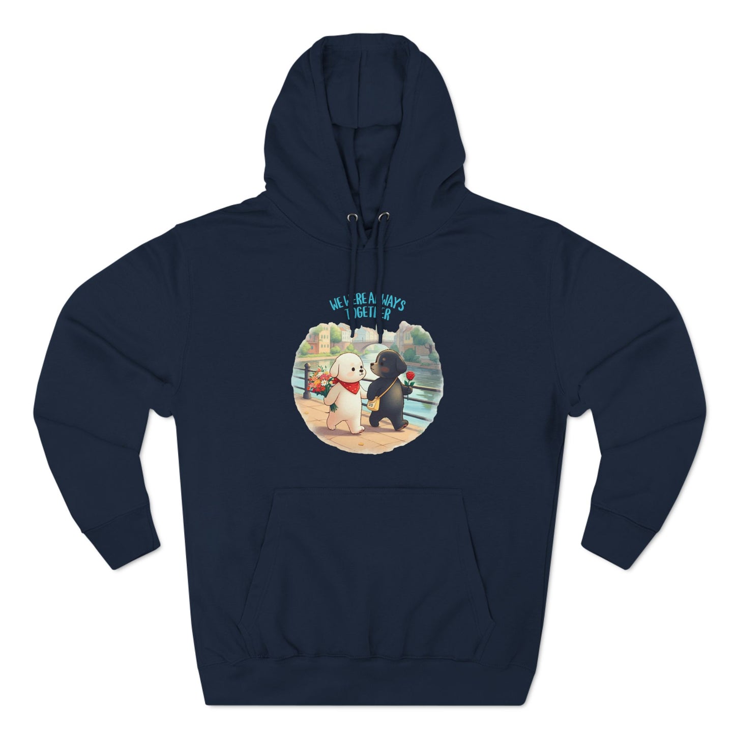 Korea -  Always together Three-Panel Fleece Hoodie  - StyleMZ