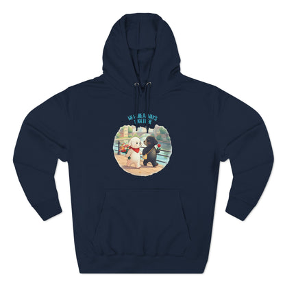 Korea -  Always together Three-Panel Fleece Hoodie  - StyleMZ