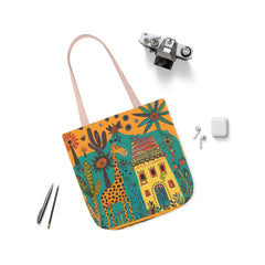 Korea -  The giraffe that lives in my house Canvas Tote Bag, 5-Color Straps  - StyleMZ