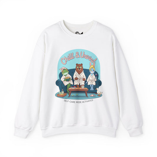 Chill & Unwind Unisex Heavy Blend™ Crewneck Sweatshirt - StyleMZ