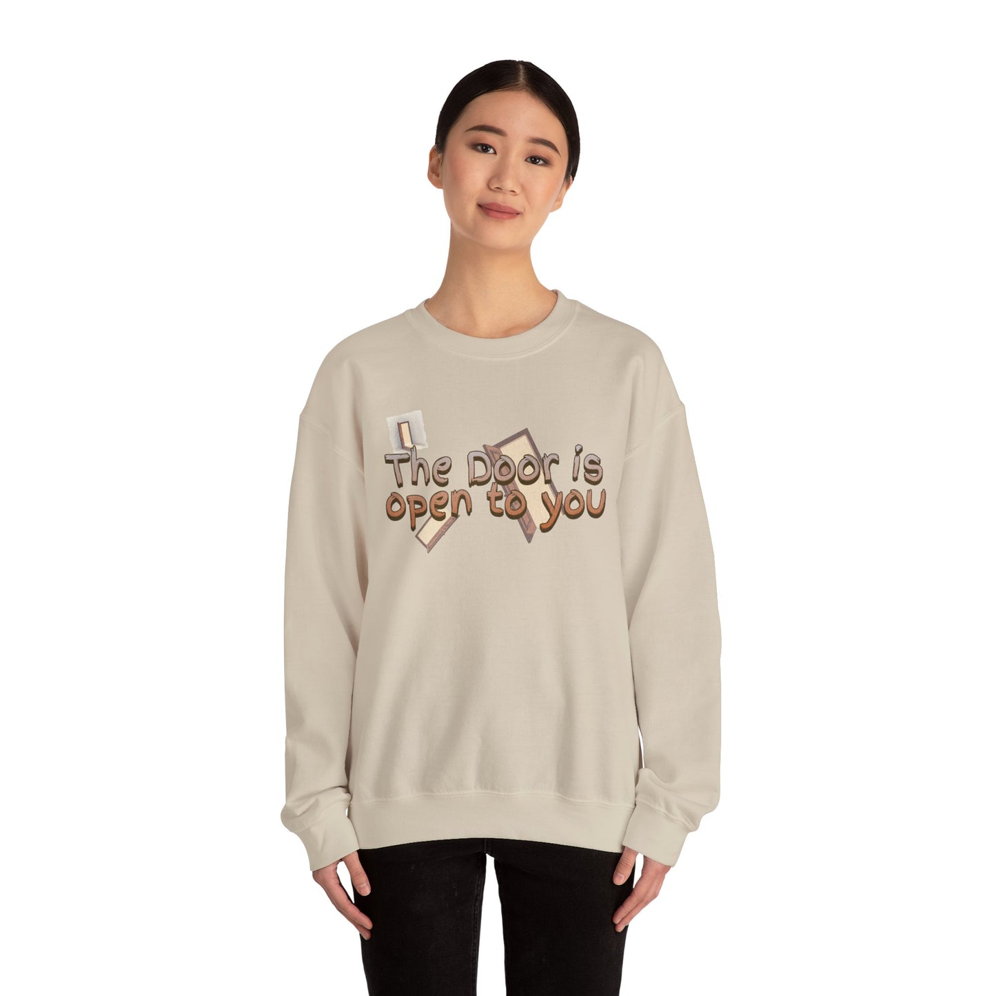 The door is open to you Unisex Heavy Blend™ Crewneck Sweatshirt - StyleMZ