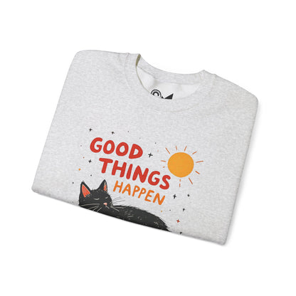 Good things happen Unisex Heavy Blend™ Crewneck Sweatshirt