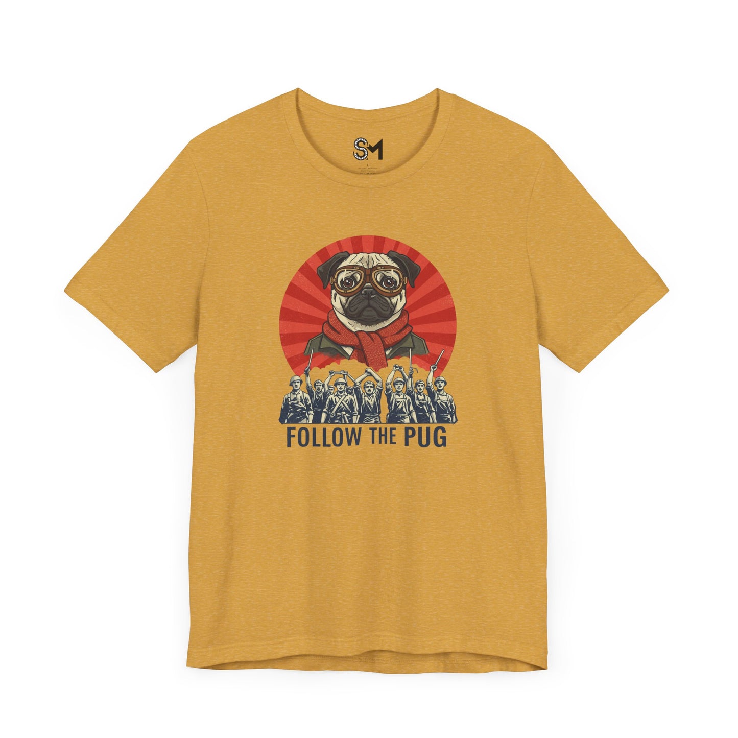 Follow the pug Unisex Jersey Short Sleeve Tee