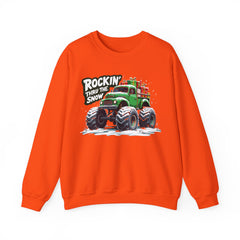 Sudadera unisex de cuello redondo Heavy Blend™ de StyleMZ - ROCKIN' THRU THE SNOW - StyleMZ 