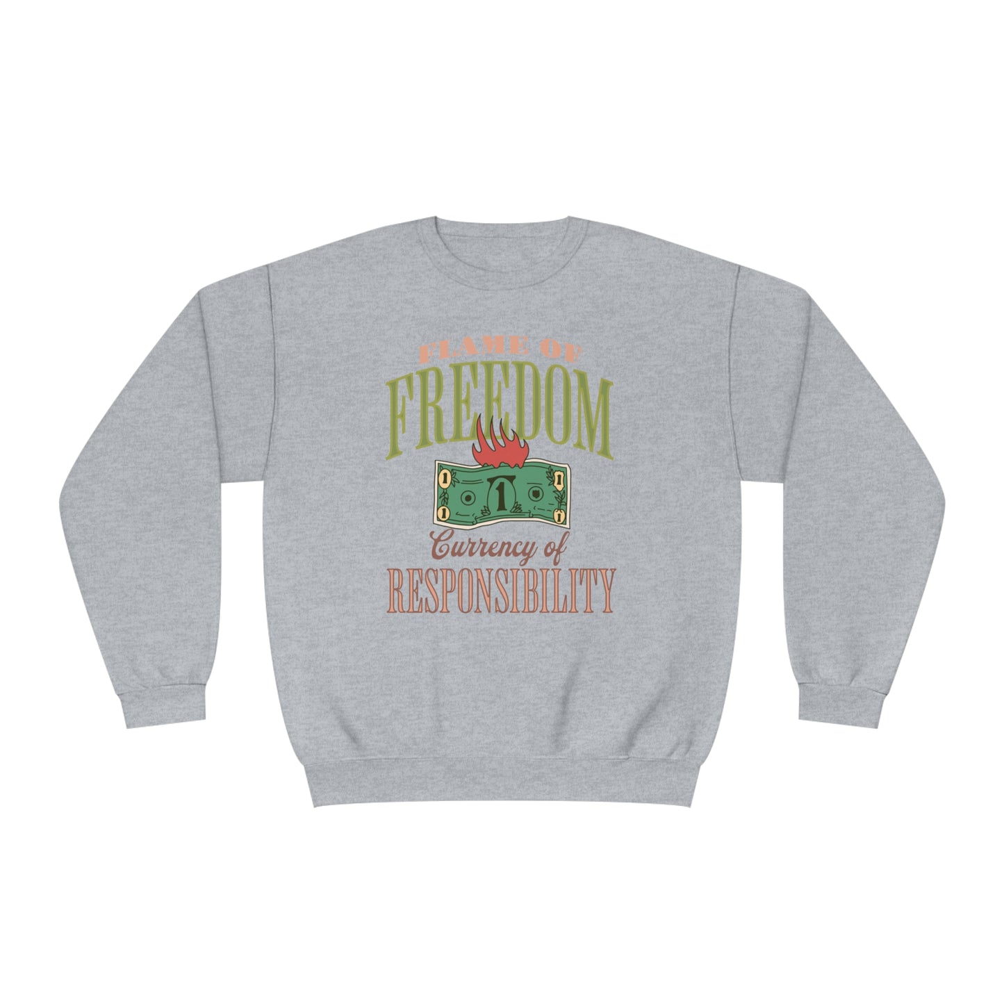 Korea -  Currency of freedom Unisex NuBlend® Crewneck Sweatshirt  - StyleMZ