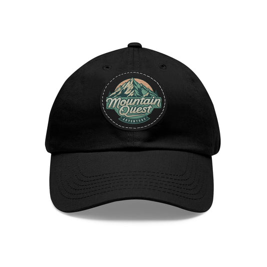 Where Mountains Meet Your Spirit Dad Hat with Leather Patch (Round)  - Korea  - StyleMZ