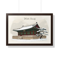 Korea -  Winter Serenity Framed Horizontal Poster  - StyleMZ