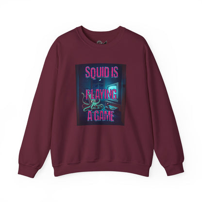 Squid is playing a game Unisex Heavy Blend™ Crewneck Sweatshirt - StyleMZ