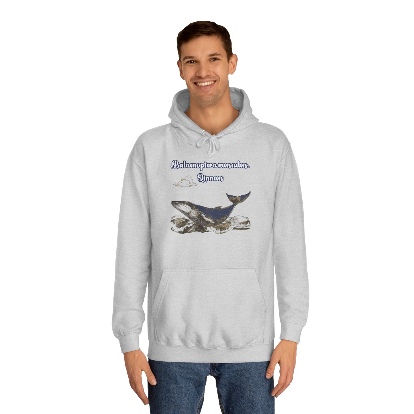 Korea -  Blue Whale Unisex College Hoodie  - StyleMZ