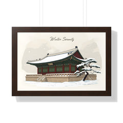 Korea -  Winter Serenity Framed Horizontal Poster  - StyleMZ