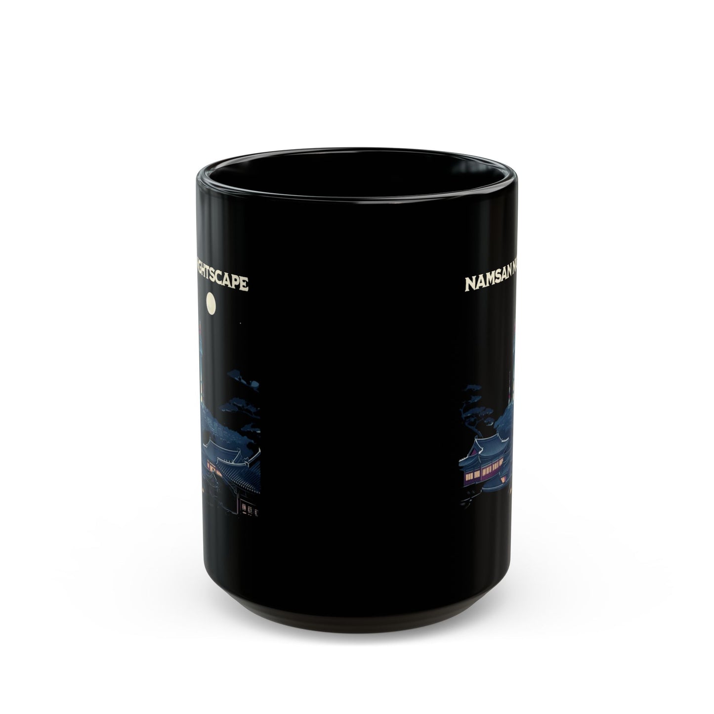 Namsan Nightscape Black Mug (11oz, 15oz) - StyleMZ