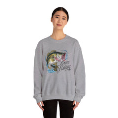 Corea - Sudadera unisex de cuello redondo Gone Fishing Heavy Blend™ - StyleMZ 