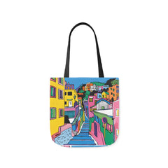 Korea -  The hillside village in Korea Canvas Tote Bag, 5-Color Straps  - StyleMZ