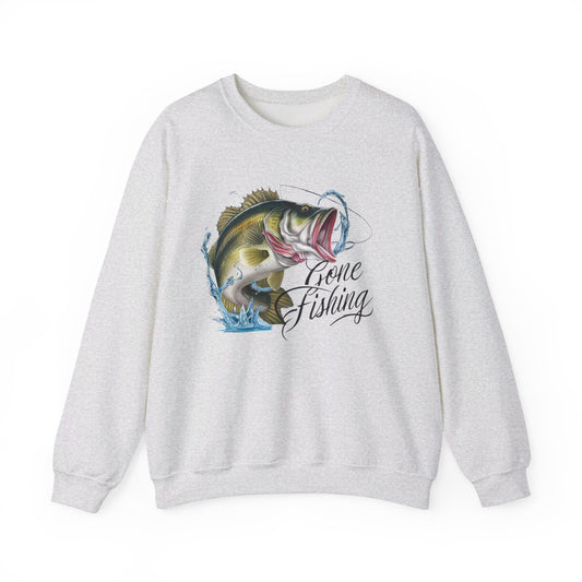 Korea -  Gone Fishing Unisex Heavy Blend™ Crewneck Sweatshirt  - StyleMZ