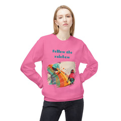 Korea -  Follow the rainbow Unisex Midweight Softstyle Fleece Crewneck Sweatshirt  - StyleMZ