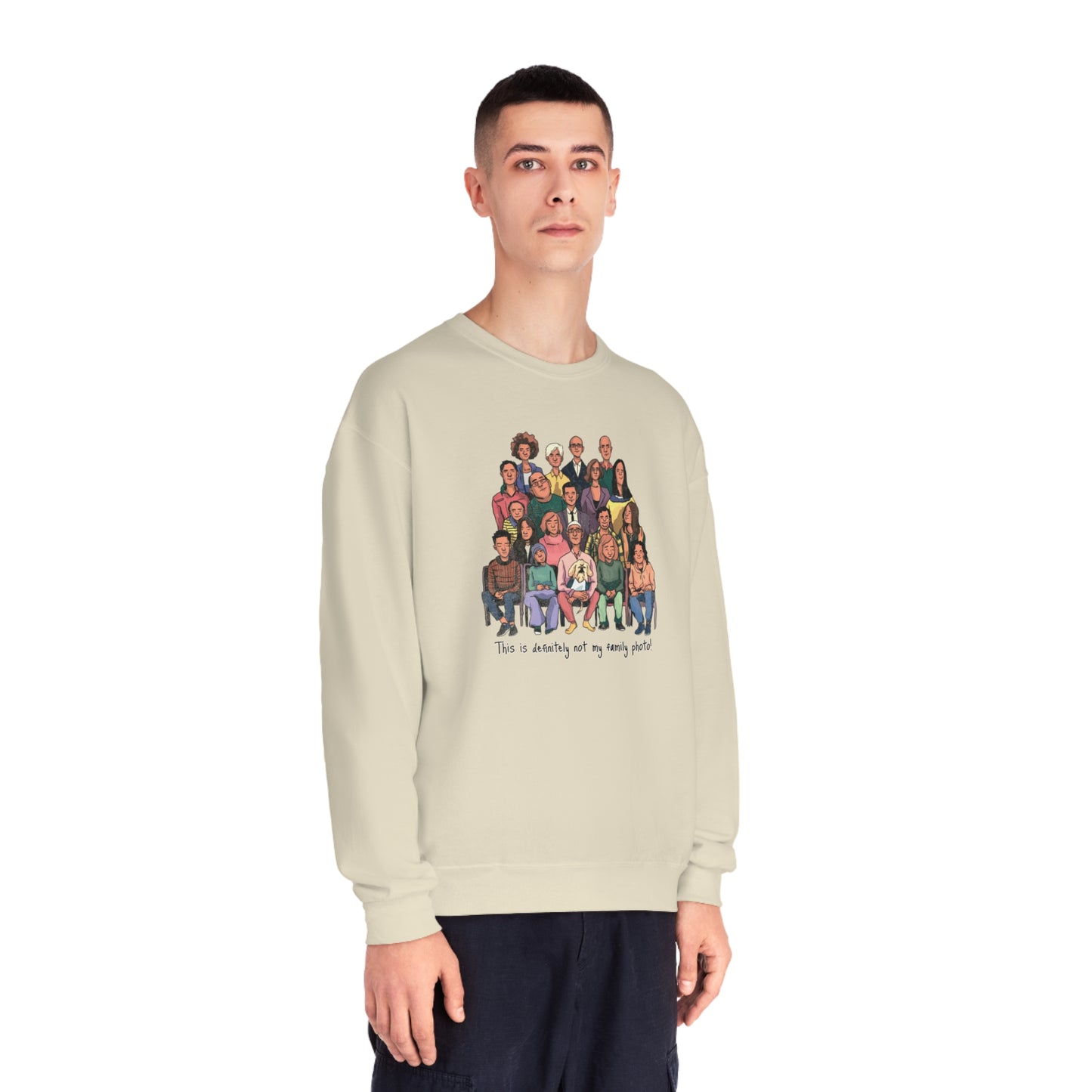 Definitely not my family photo Unisex NuBlend® Crewneck Sweatshirt - Korea - StyleMZ - Stylemz