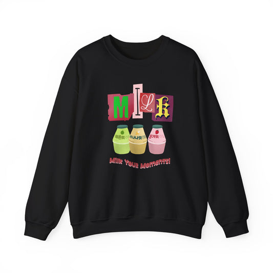 Korea -  Milk your moment! Unisex Heavy Blend™ Crewneck Sweatshirt  - StyleMZ