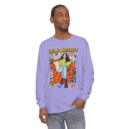 Living Artfully Unisex Garment-dyed Long Sleeve T-Shirt  - StyleMZ