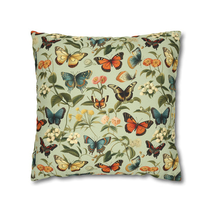 Butterfly Spun Polyester Square Pillowcase - StyleMZ