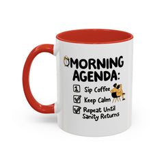 Taza de café con acento de agenda matutina (11 oz y 15 oz) de Corea - StyleMZ 