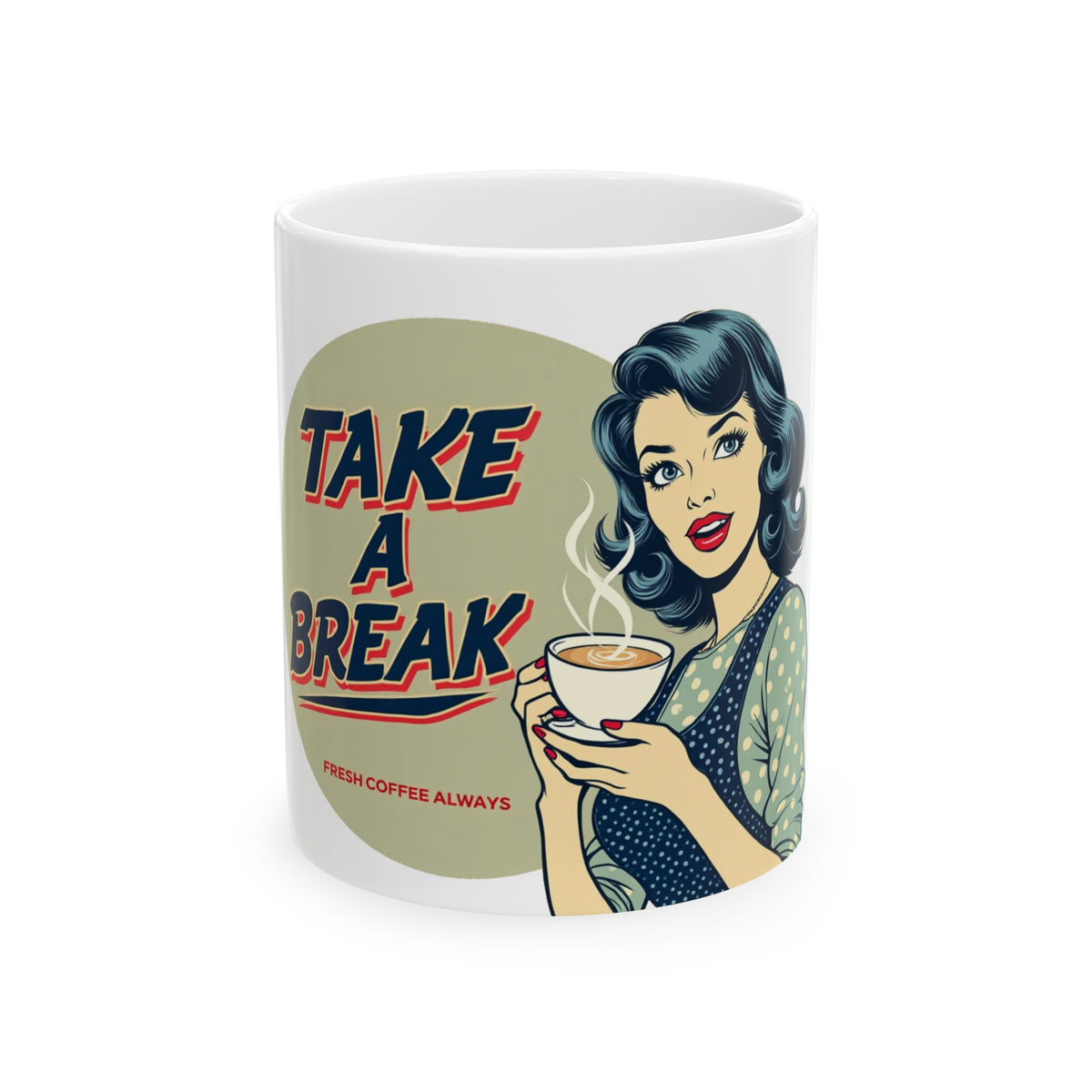 Taza de cerámica "Tómate un descanso" (11 oz, 15 oz) - StyleMZ 