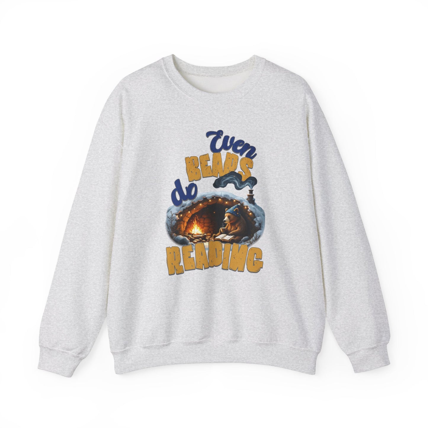 Even bears do reading Unisex Heavy Blend™ Crewneck Sweatshirt - StyleMZ - Stylemz