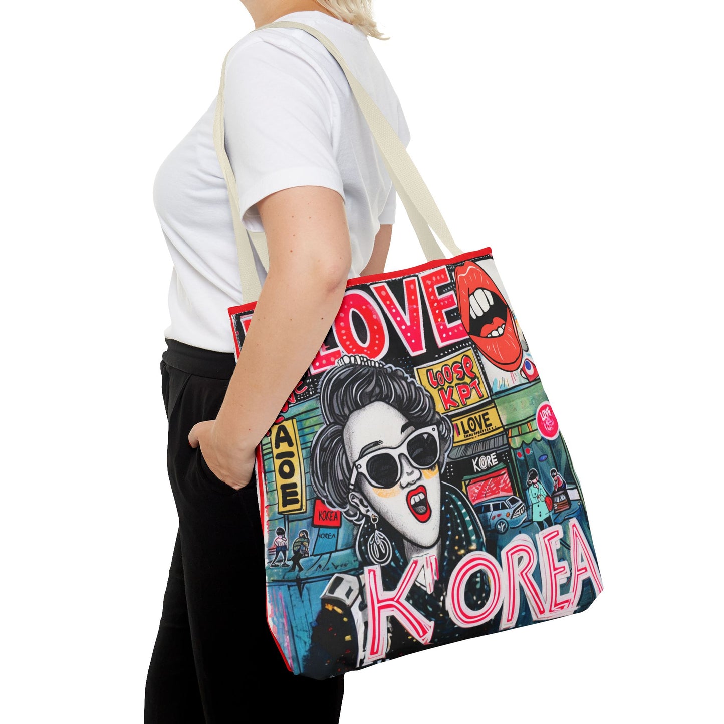 I love Korea Tote Bag (AOP) - StyleMZ