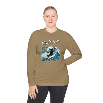 Korea -  Don't fear, ride the wave Unisex Lightweight Long Sleeve Tee  - StyleMZ