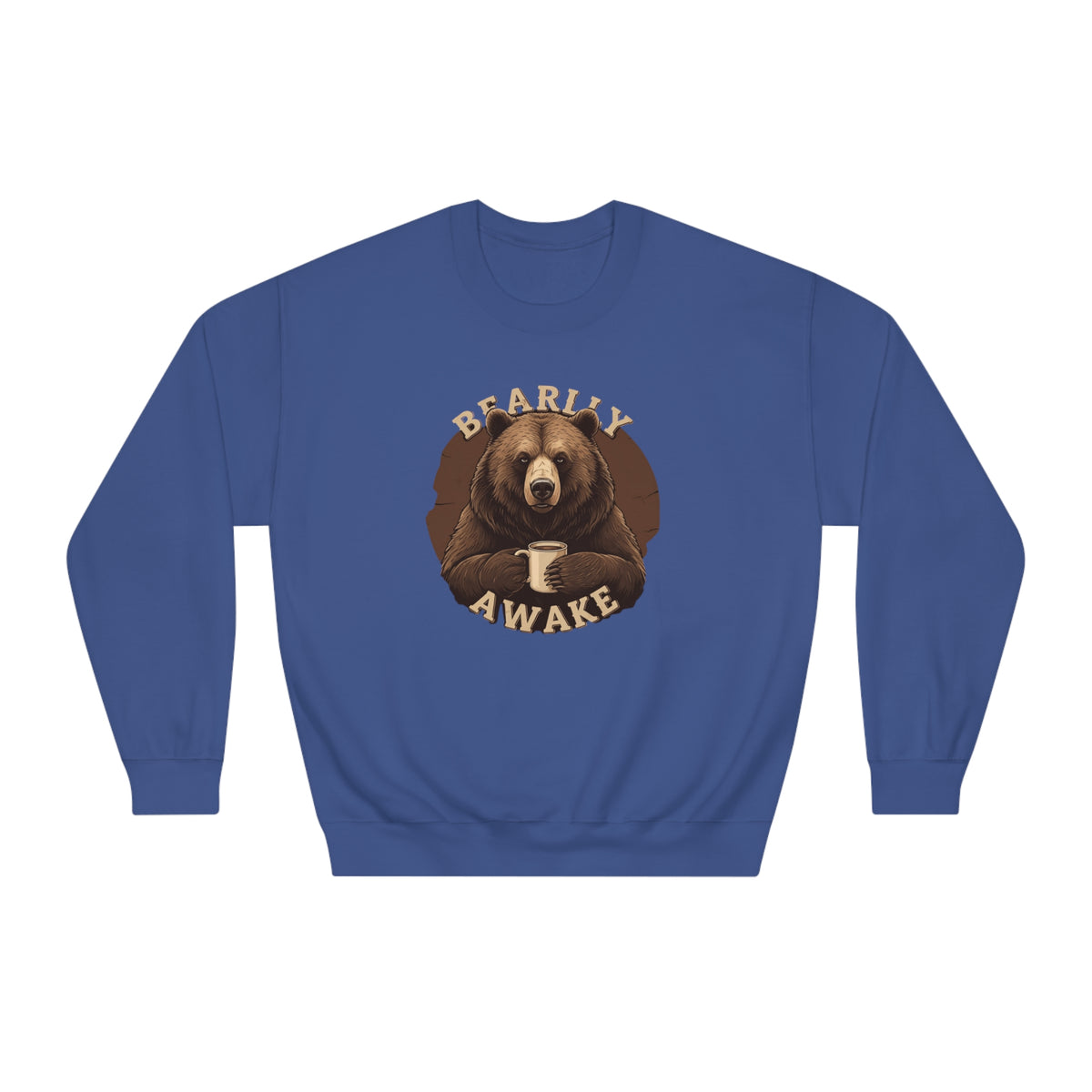 Korea -  Bearly Awake Unisex DryBlend® Crewneck Sweatshirt  - StyleMZ