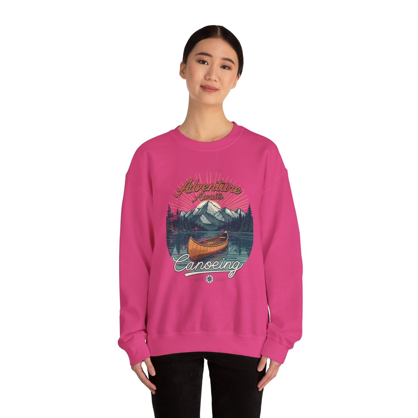 Canoeing Unisex Heavy Blend™ Crewneck Sweatshirt - StyleMZ - Stylemz