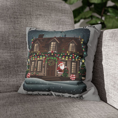 Ah yes, the classic typical Christmas look again Spun Polyester Square Pillowcase - StyleMZ