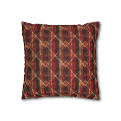 StyleMZ -  Sparkly red hues Faux Suede Square Pillowcase  - StyleMZ