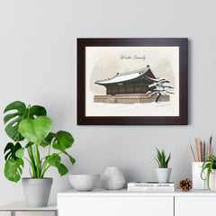 Korea -  Winter Serenity Framed Horizontal Poster  - StyleMZ