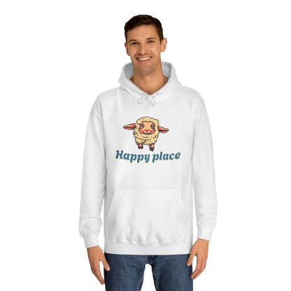 Korea -  Happy place Unisex College Hoodie  - StyleMZ