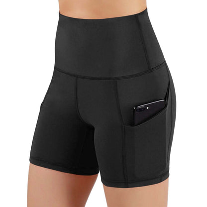 Jolie High-Waisted Athletic Shorts with Hip Pockets for Comfort