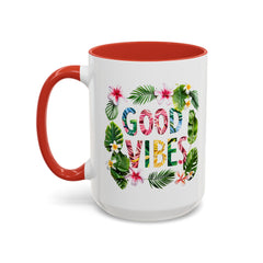 Taza de café con acento de buenas vibraciones de Corea (11 oz y 15 oz) - StyleMZ 