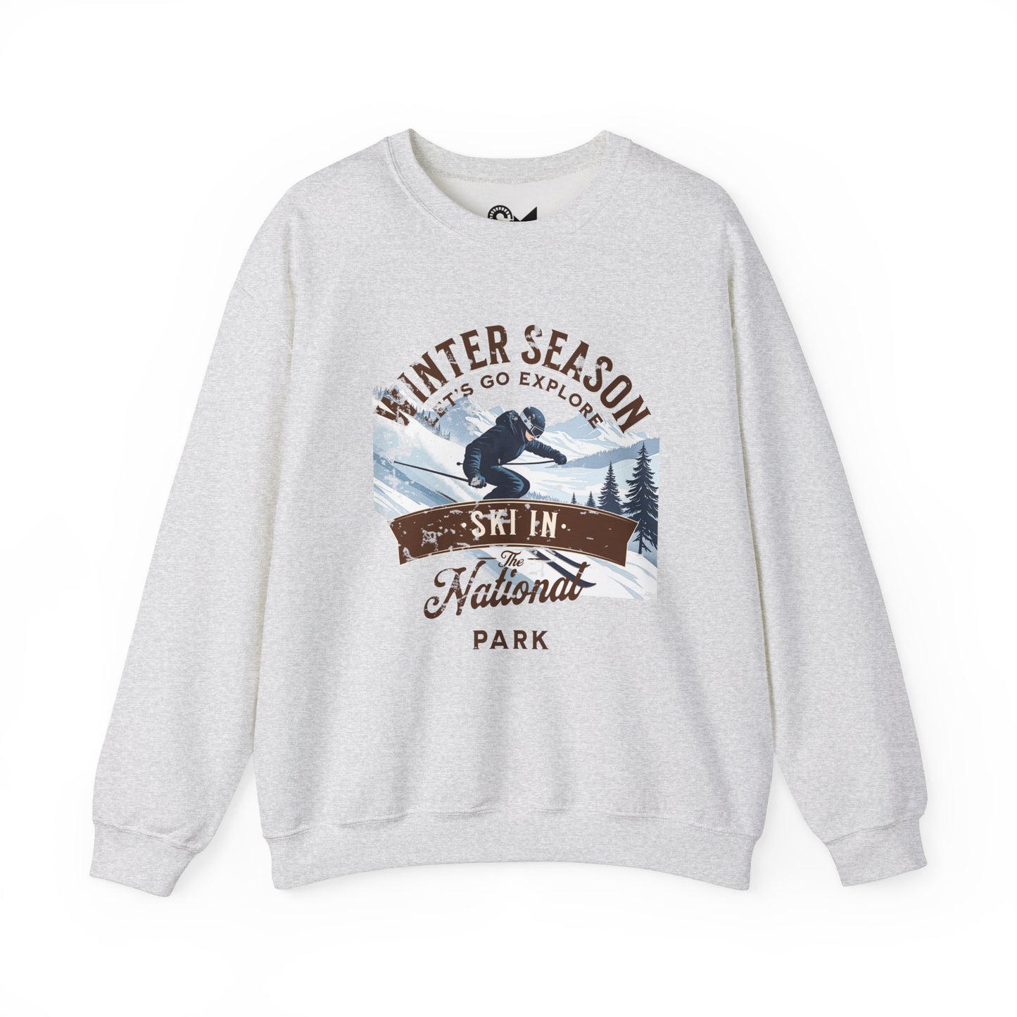 Ski in the national park Unisex Heavy Blend™ Crewneck Sweatshirt - StyleMZ - Stylemz