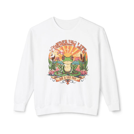 Pondering life Unisex Lightweight Crewneck Sweatshirt - StyleMZ