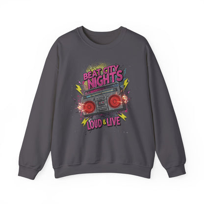 Beat city nights Unisex Heavy Blend™ Crewneck Sweatshirt - StyleMZ-Stylemz