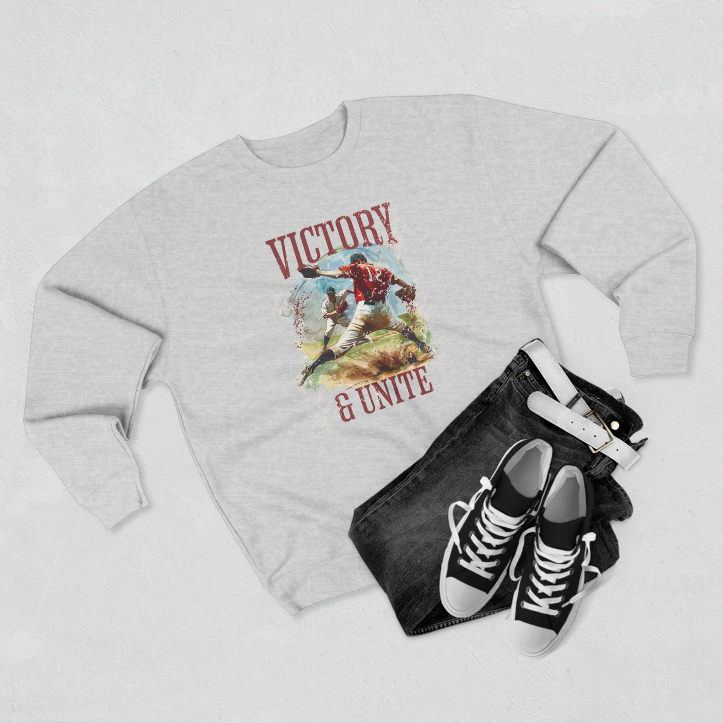 Victory & Unite Unisex Crewneck Sweatshirt  - Korea  - StyleMZ