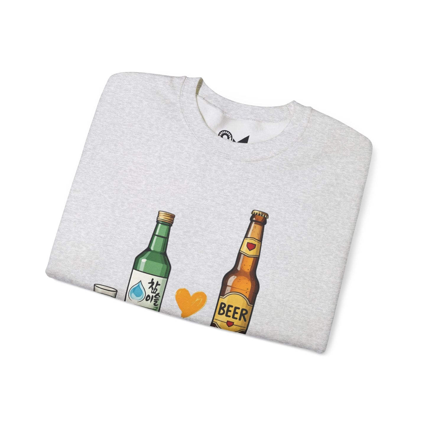 Soju + Beer = Love Unisex Heavy Blend™ Crewneck Sweatshirt - StyleMZ