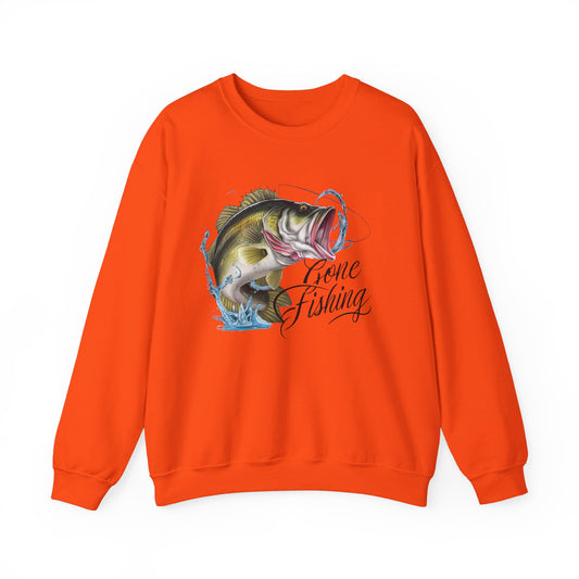 Korea -  Gone Fishing Unisex Heavy Blend™ Crewneck Sweatshirt  - StyleMZ