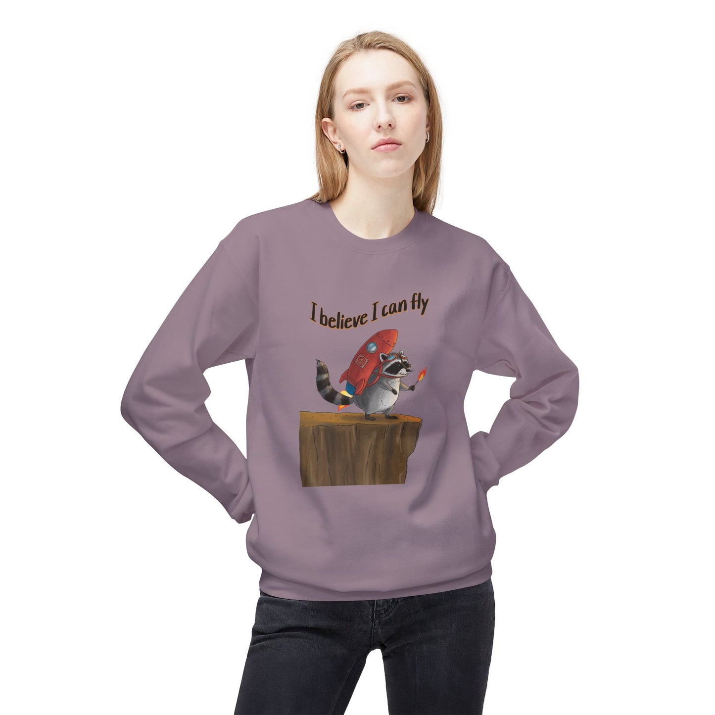 I believe I can fly Unisex Midweight Softstyle Fleece Crewneck Sweatshirt - StyleMZ