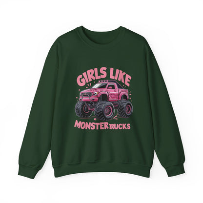 Korea - Girls like monster trucks Unisex Heavy Blend™ Crewneck Sweatshirt - StyleMZ - Stylemz